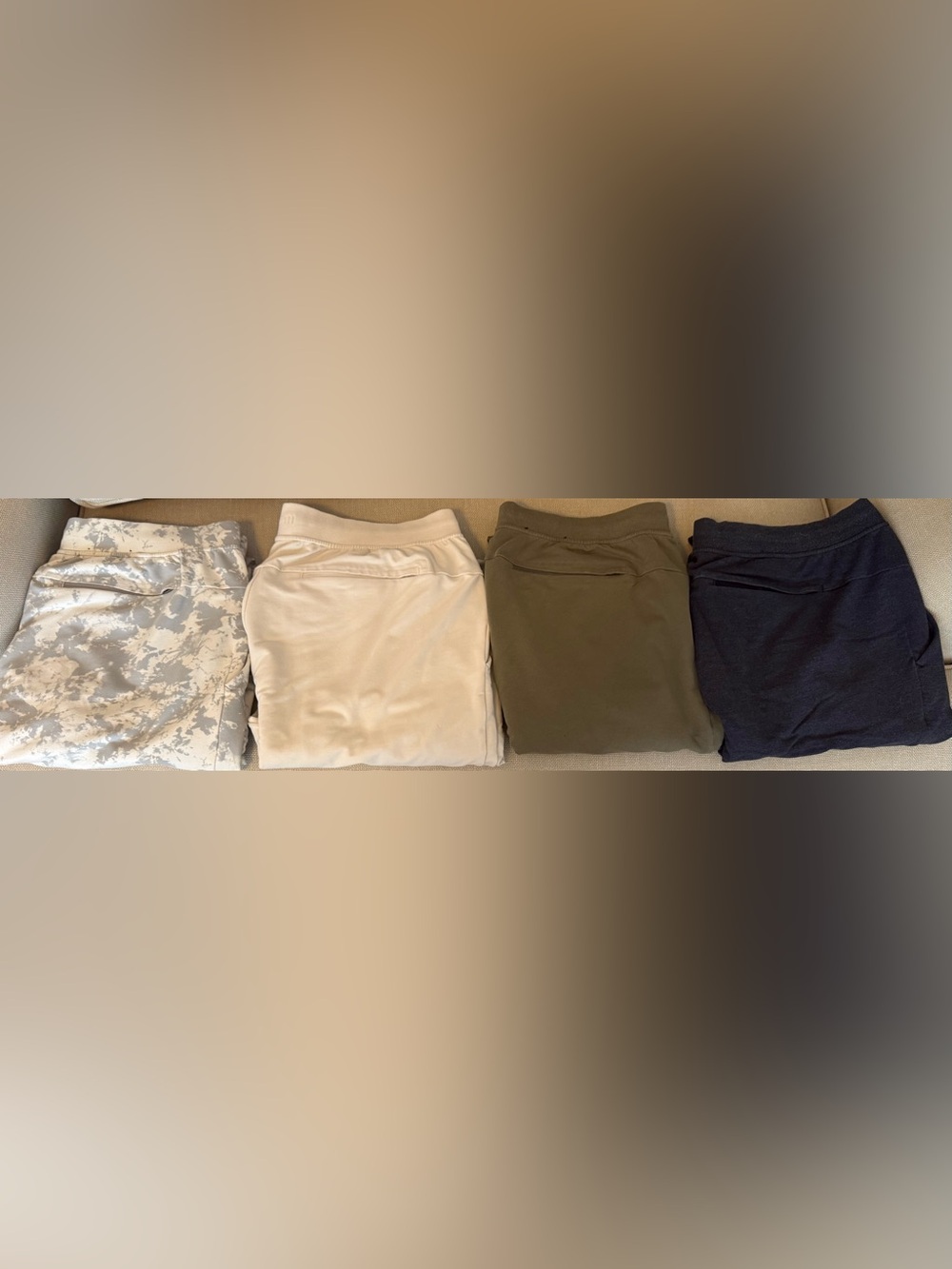 Four (4) lululemon city sweat joggers. White opal. Blue. Grey sage. Silver. Xxl